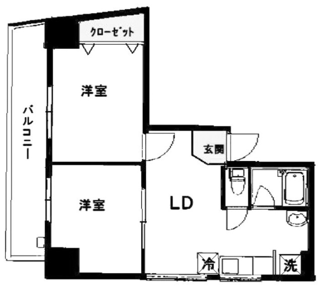 ハイツ笹塚501 間取り図