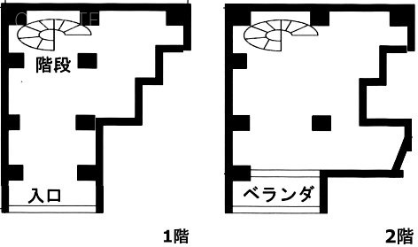 オリエントビル1F～2F 間取り図