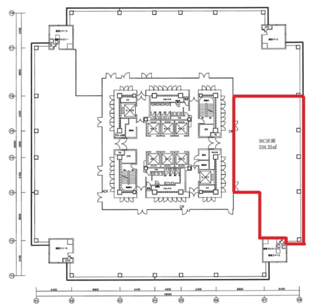 横浜ビジネスパーク(YBP)ウエストタワーBC 間取り図