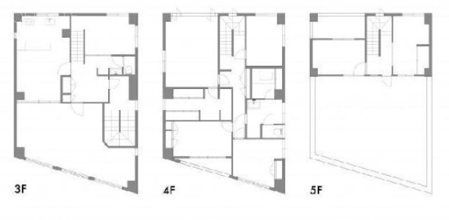 中村ビル3F～5F 間取り図