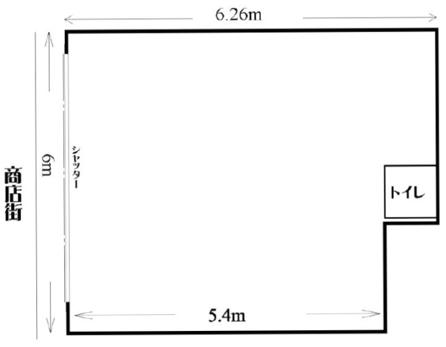 秋山店舗ビル1F 間取り図