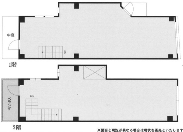 岸田ビル1F～2F 間取り図