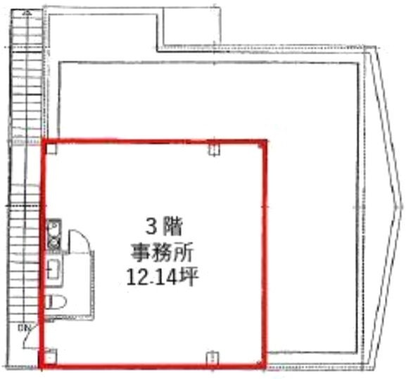 神宮前目良ビル3F 間取り図