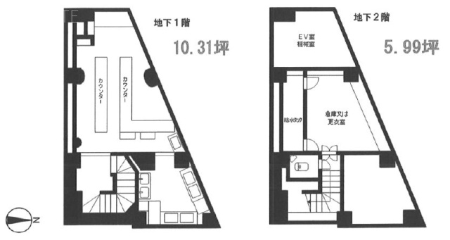 オーララビルB2F～B1F 間取り図