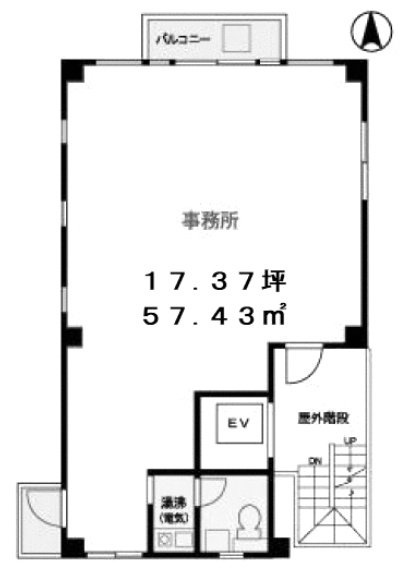 平野ビル2F 間取り図