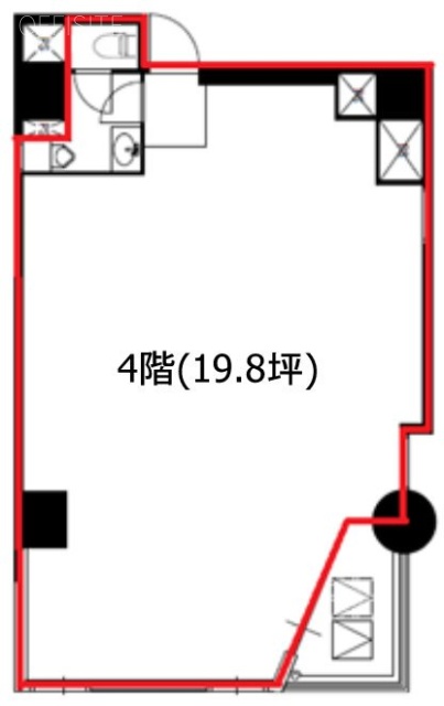 八丁堀21854F 間取り図