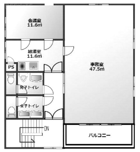 進瑛ビル3F 間取り図