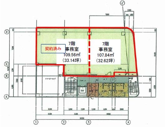 YK-10ビル7F 間取り図