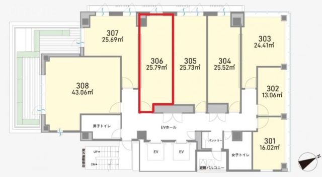 H1O青山306 間取り図