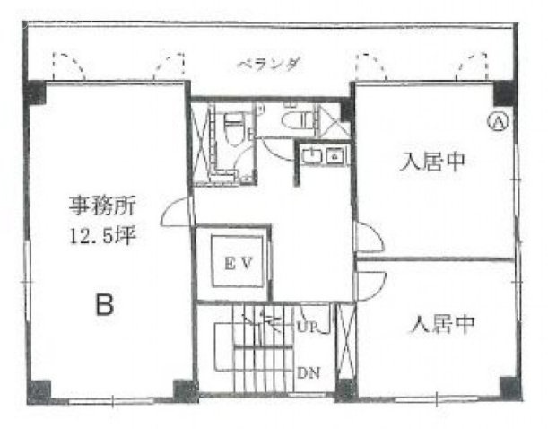 日本工築1号館ビルB 間取り図