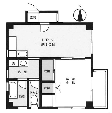 バストーク南大井401 間取り図