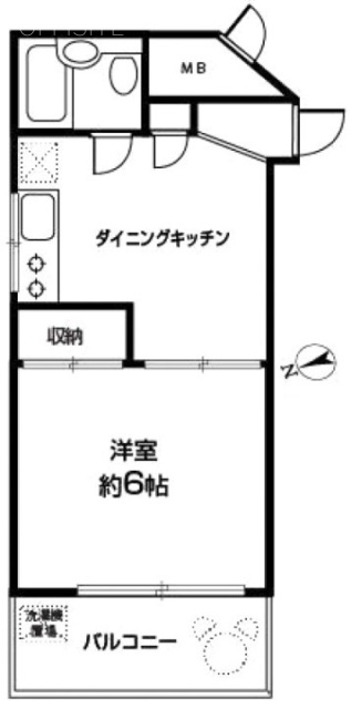 麻布霞町プリンスマンションビル4F 間取り図