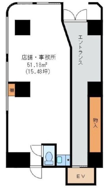 モチヅキビル1F 間取り図