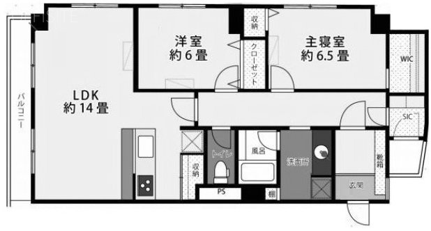 西麻布ハイツ301 間取り図