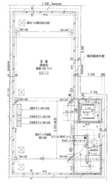 (仮)五番街ビルB1F 間取り図