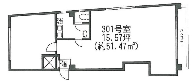 市川ビルデンスビル301 間取り図