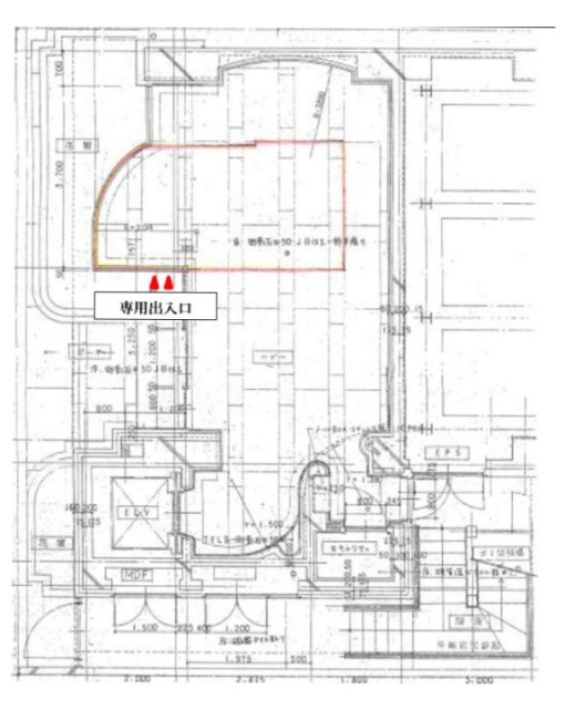 プライム新富町ビル1F 間取り図