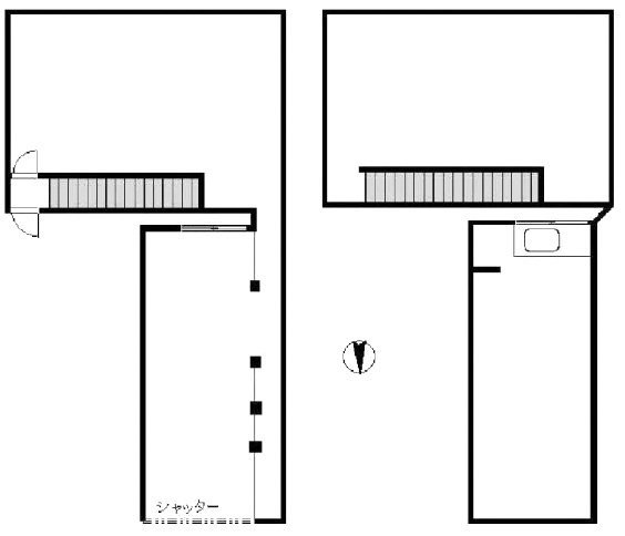 クサマ倉庫ビル1-2F 間取り図