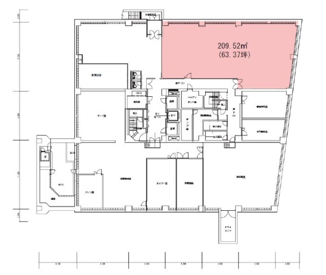 五反田ブリックビルB1F 間取り図