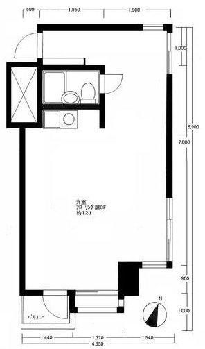 キャッスル新宿ビル8F 間取り図