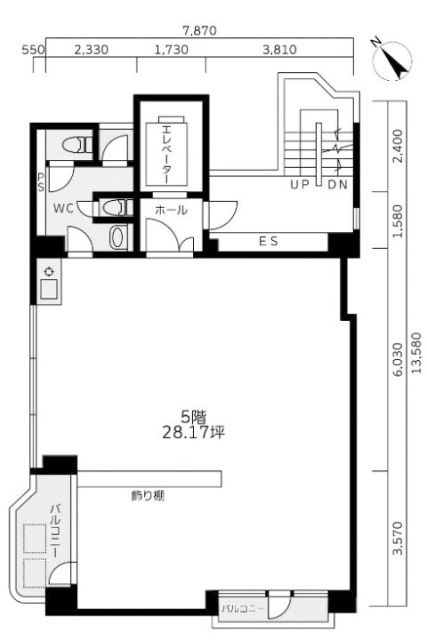 エムズ325ビル5F 間取り図