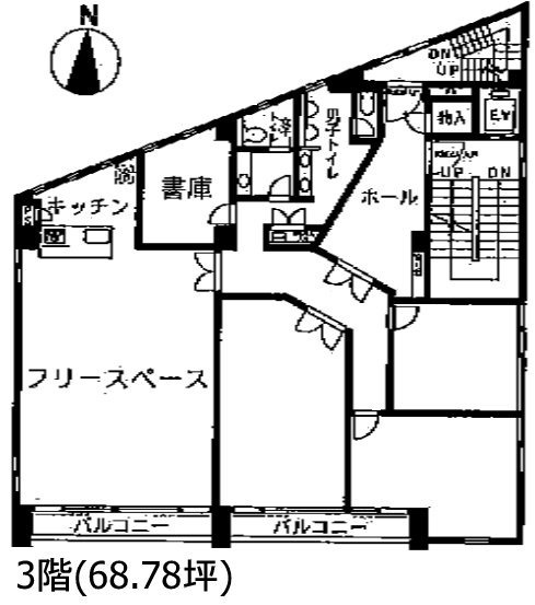 貸事務所・倉庫3F 間取り図