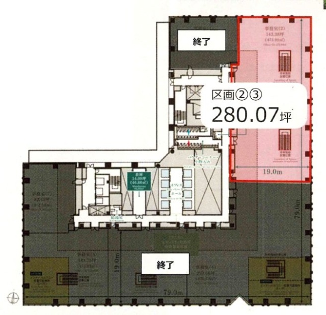 赤坂トラストタワー5F 間取り図