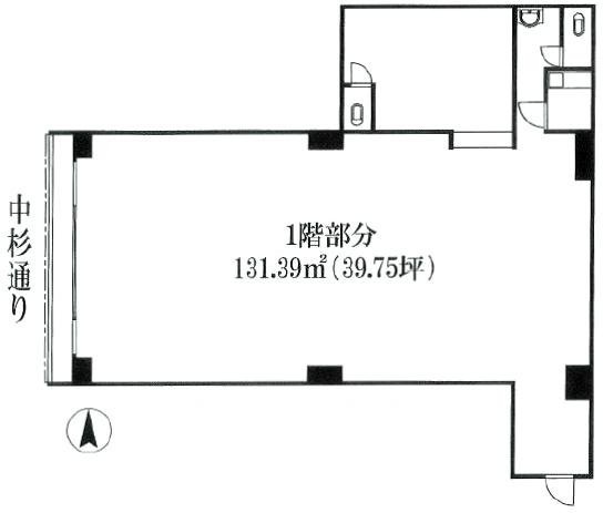 篠嵜ビル1F 間取り図