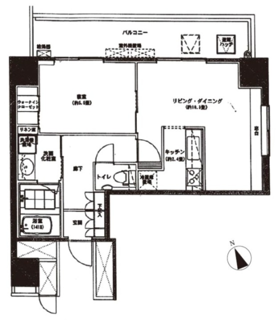 グランスイート虎ノ門1107 間取り図