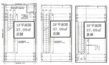 TSJー17ビル1F～3F 間取り図