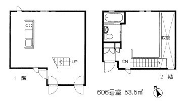 用賀Aフラットビル606 間取り図