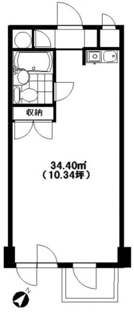 千駄ヶ谷シルクハイツビル2F 間取り図