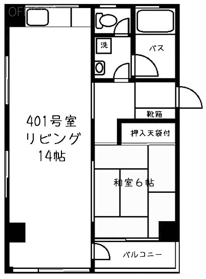 武谷ビル401 間取り図
