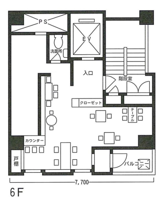 エレガンス新橋ビル6F 間取り図