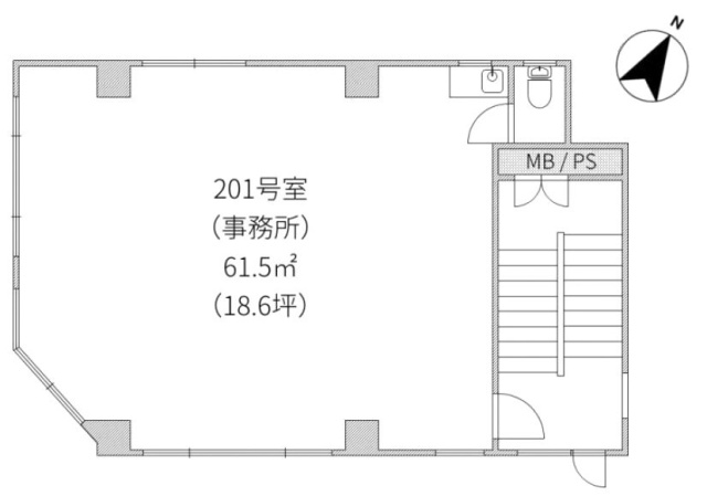 本間ビル201 間取り図