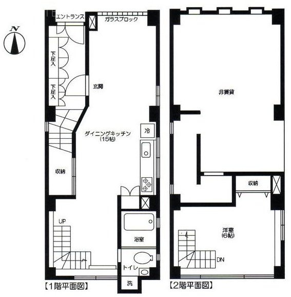 MN Courtビル1-2F 間取り図