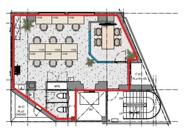 (仮)目黒青葉台ビル6F 間取り図