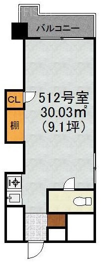 千駄ヶ谷ホリタン512 間取り図