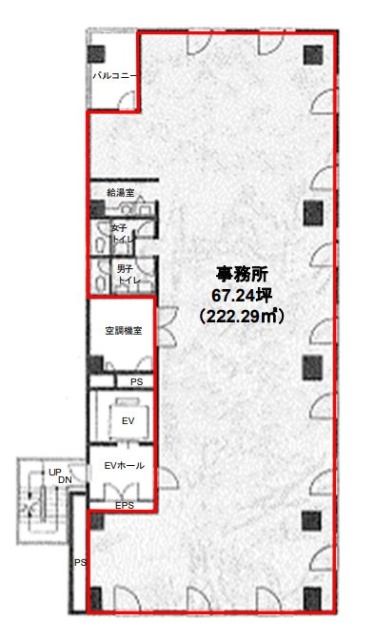 虎ノ門第一法規ビル2F 間取り図