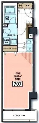 ホテル&レジデンス六本木707 間取り図