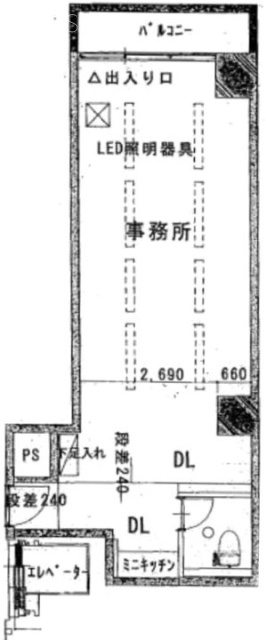 タウンハイツ銀座603 間取り図