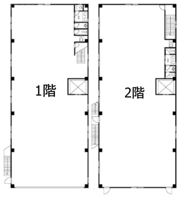 蒼光ビル1F～2F 間取り図