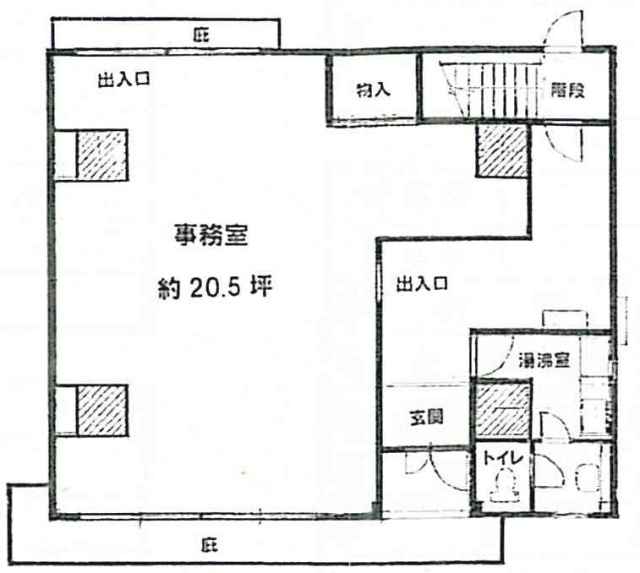 中央港事務所3号ビル1F 間取り図