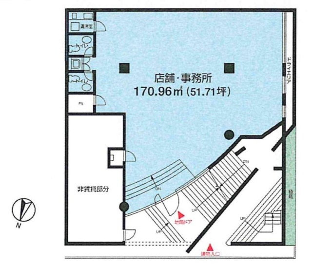 モンプチ南青山ビルB1F 間取り図