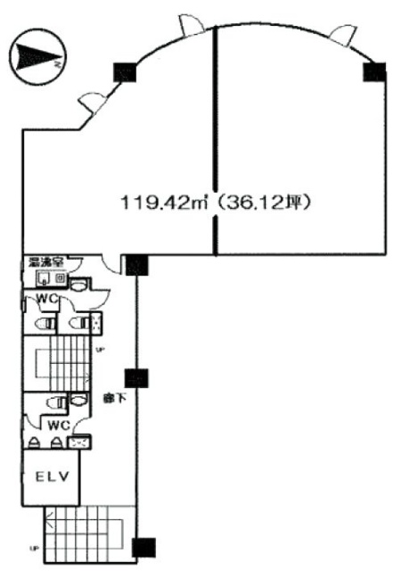 サンフラワー徳力ビル3F 間取り図