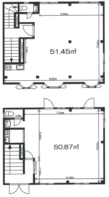 日建練馬ビル1-2F 間取り図