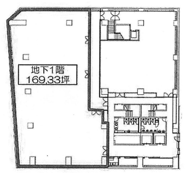 築地えとビルB1F 間取り図