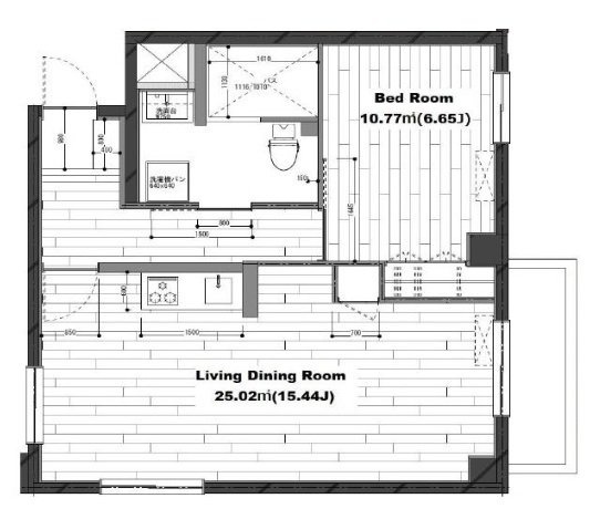 セゾン永代401 間取り図