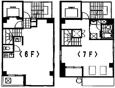 内村芝ビル6F~7F 間取り図