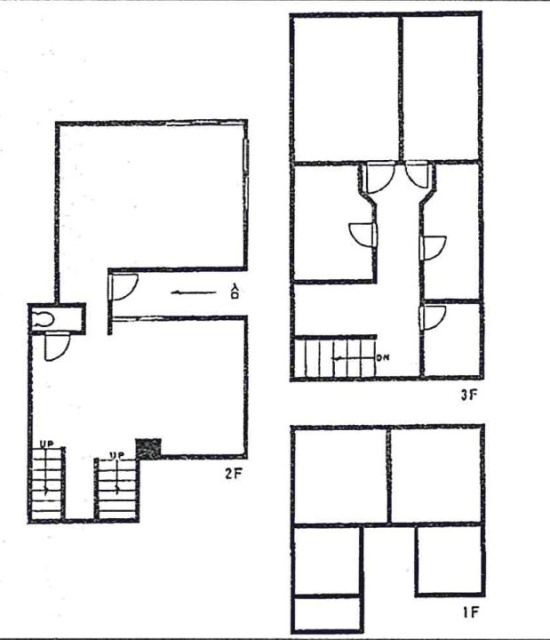 喜多ビル1F～3F 間取り図